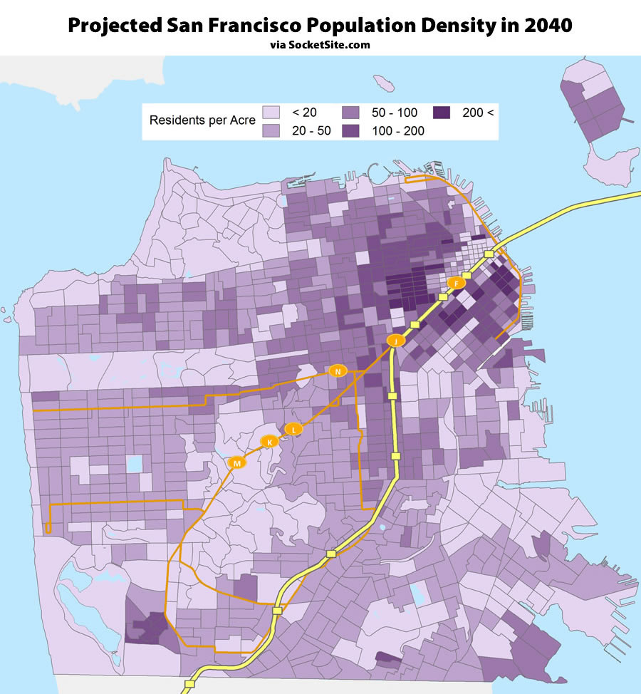 SocketSite™ Where the Most San Franciscans Will Live and Work in 25 Years