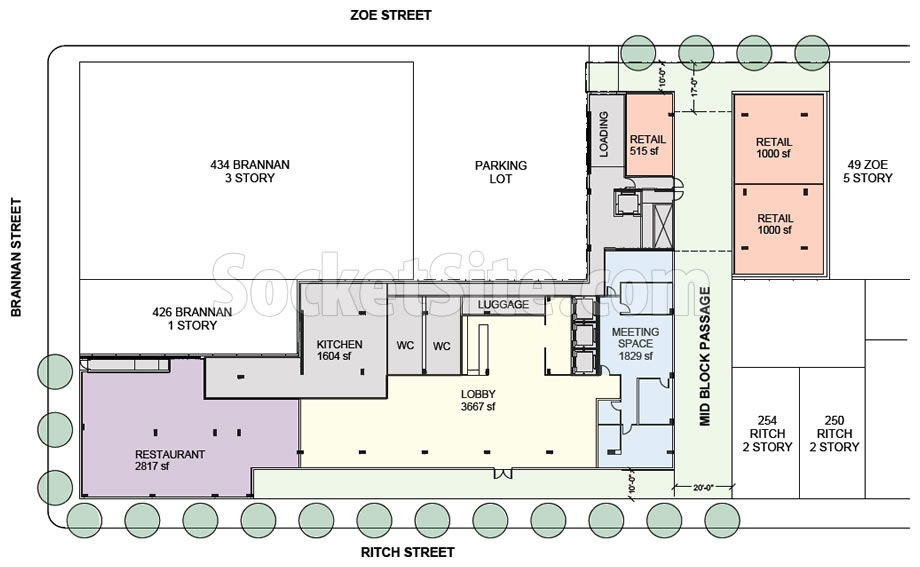 SocketSite™ Plans for a 239Room SoMa Hotel with a